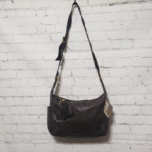 NWT Great American Leather Works Tooled Leather Triple Entry Purse